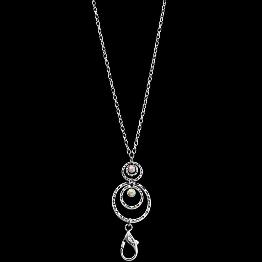 Paparazzi Silver and Opalescent Necklace/lanyard